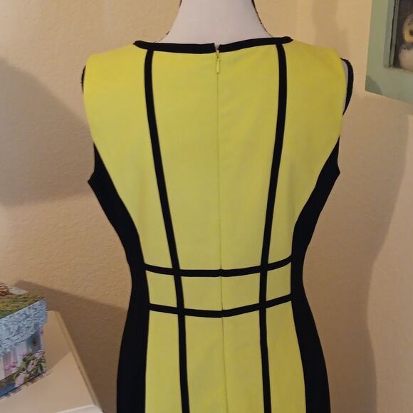 Calvin Klein Bright Yellow and Black Dress - Picture 6 of 10